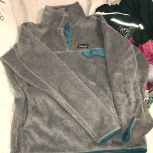 fleece quarter button up